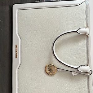 Brand new Michael Kors white tote handbag